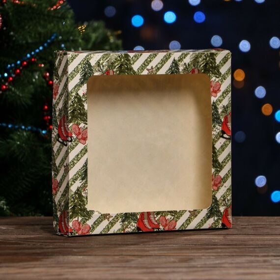 Коробка для пряников 20*20*4см, "Успехов в Новом году!"